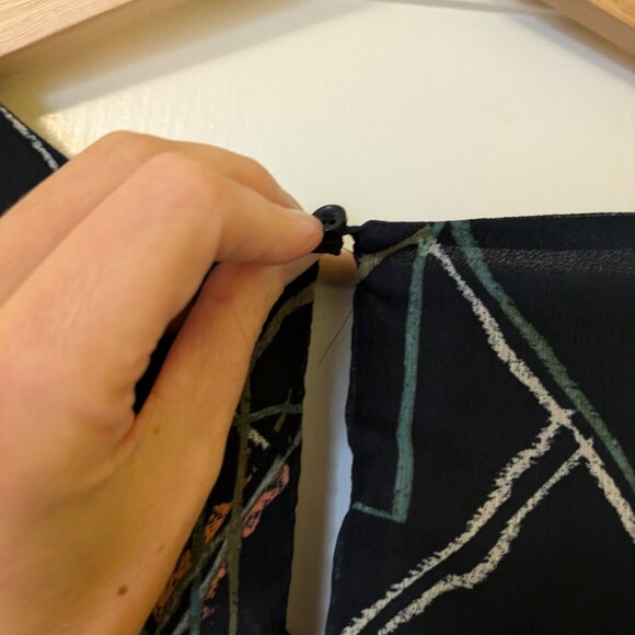 Banana Republic Navy Dress with Abstract Print - Picture 7 of 7